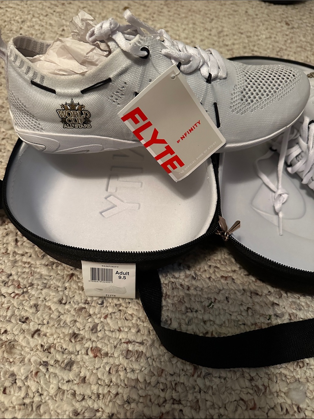 NFINITY Flyte White Athletic Cheer Shoes 9.5